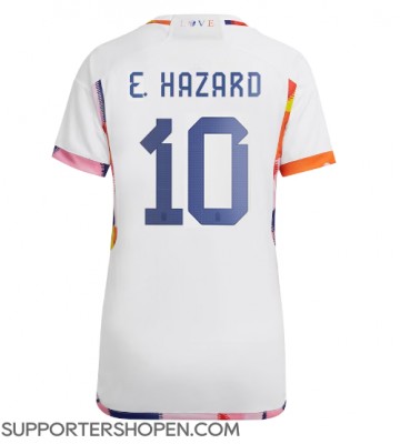 Belgien Eden Hazard #10 Borta Matchtröja Dam VM 2022 Kortärmad